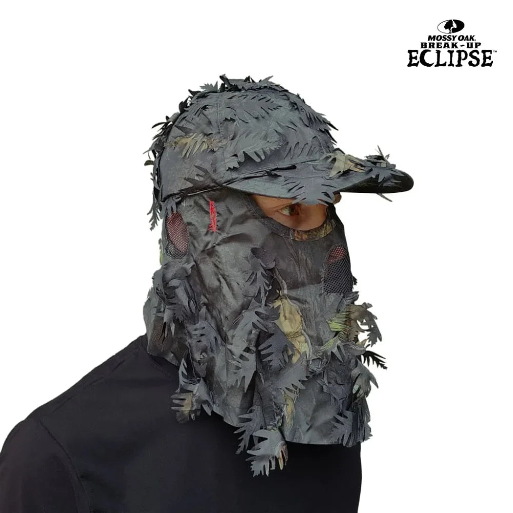 QuikCamo 3D Leafy Ball Cap with Front Face Mask – product view 13