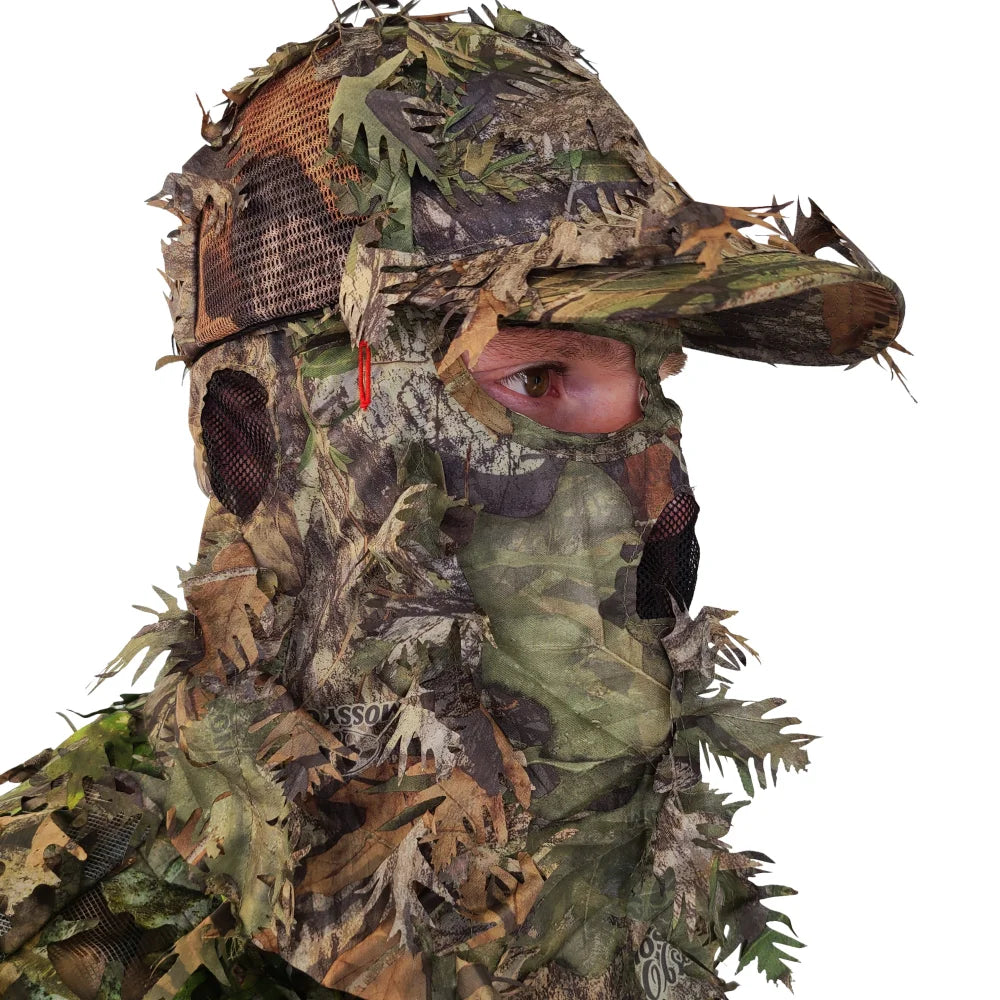 QuikCamo 3D Leafy Ball Cap with Front Face Mask – product view 1