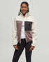 Tentree Women's SeaFleece Contrast Full Zip - Elkwood Pale Oak Meteorite Black
