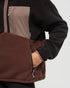 Tentree Women's Recycled MicroFleece Contrast 1/4 Zip - Meteorite Black Deep Mahogany Elkwood