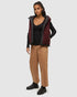 Tentree Women's Collins Vest - Deep Burgundy Meteorite Black