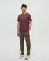 Tentree Men's Embroidered Ten T-Shirt - Rosewood Fleck Midnight Blue