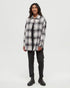 Tentree Women's Fernwood Flannel Shirt - Meteorite Black Lodge Plaid