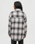 Tentree Women's Fernwood Flannel Shirt - Meteorite Black Lodge Plaid