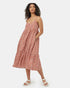 Tentree Women's Tiered Cami Dress - Baked Clay Floral