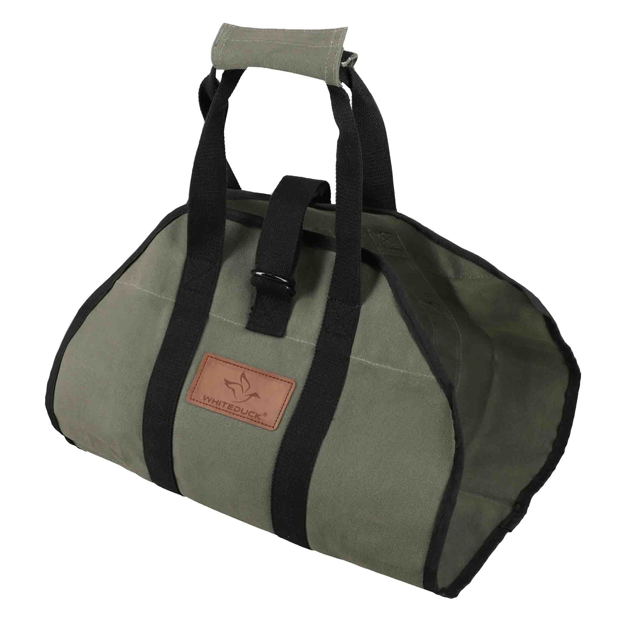 White Duck Diamond Shape Canvas Firewood Log Carriers