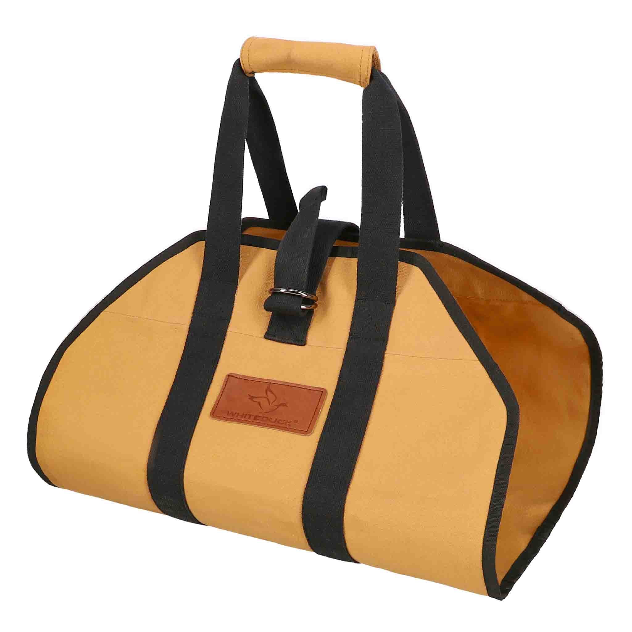 White Duck Diamond Shape Canvas Firewood Log Carriers