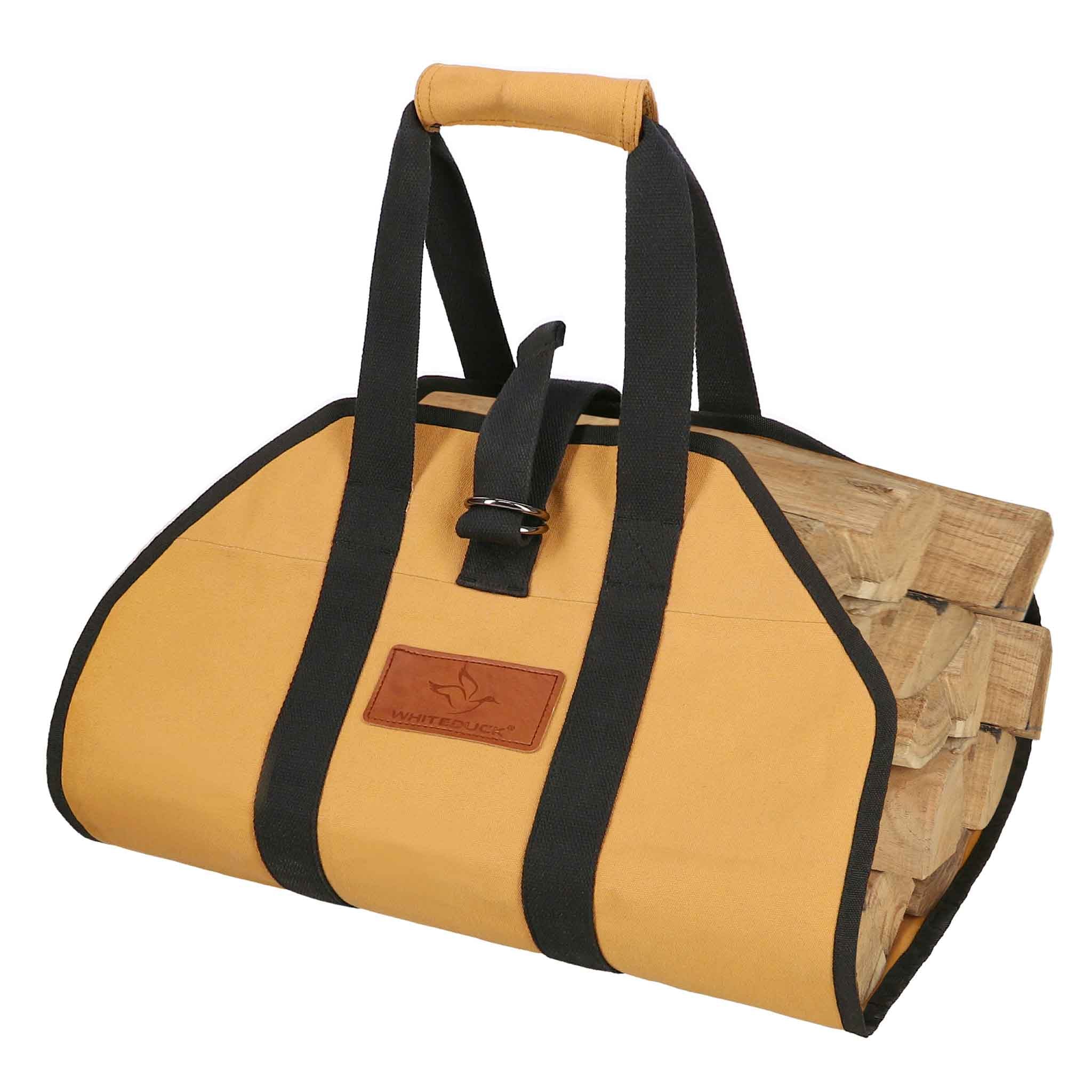 White Duck Diamond Shape Canvas Firewood Log Carriers