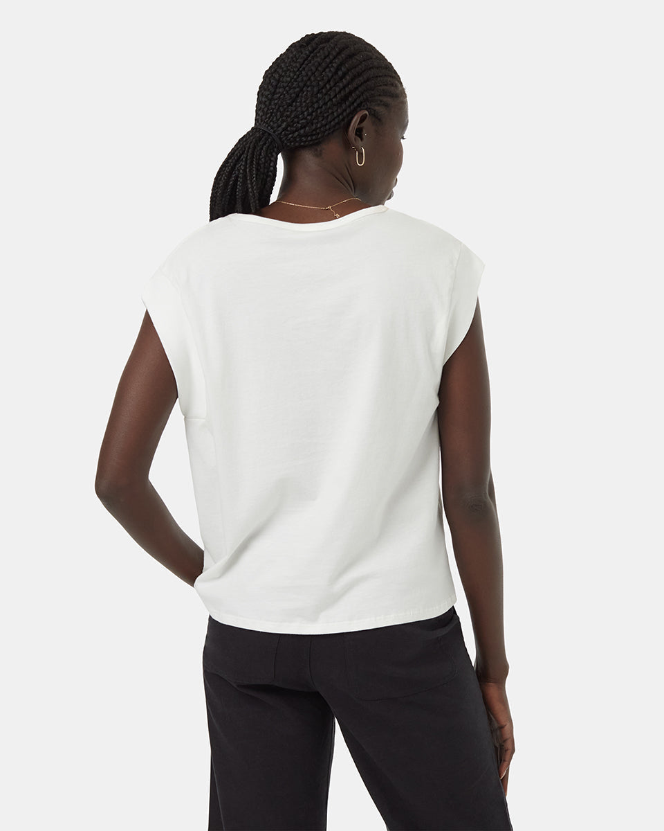 Tentree Women's Regenerative Extended Shoulder Tank - Undyed