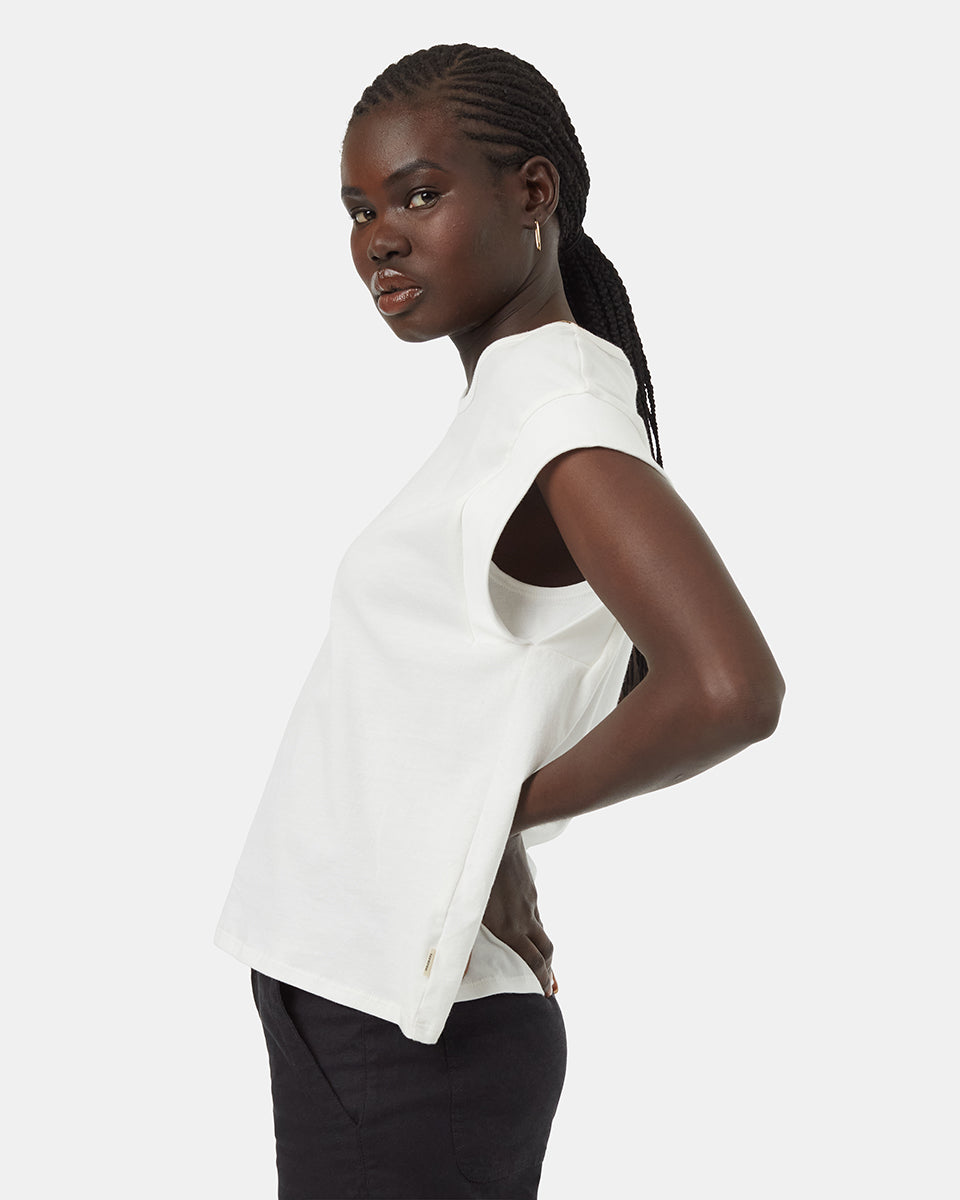Tentree Women's Regenerative Extended Shoulder Tank - Undyed