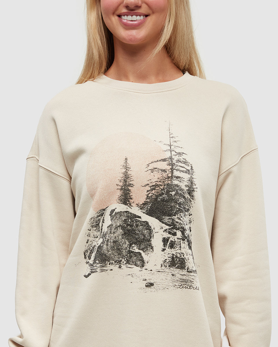 Tentree Women's Backcountry Crew - Warm Oak Dusty Terracotta