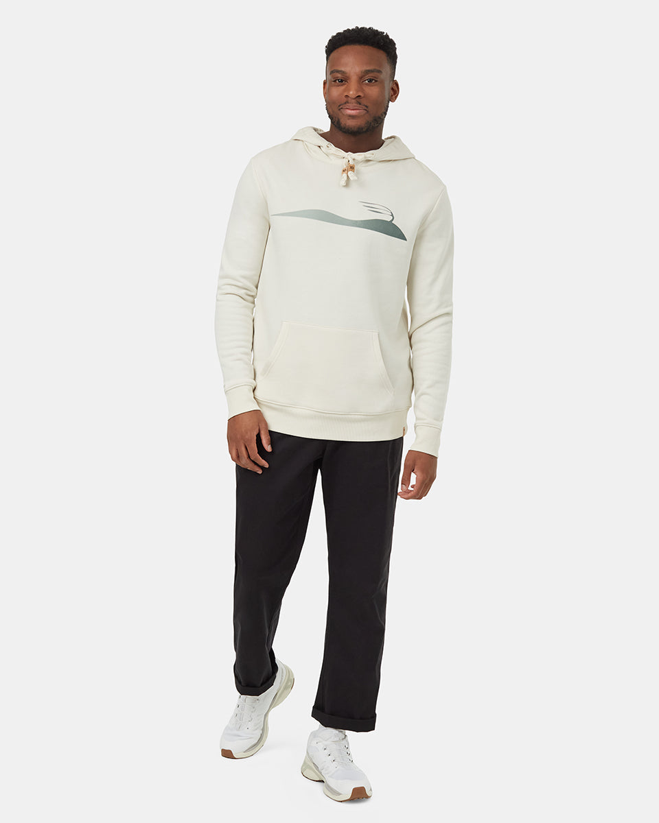 Tentree Men's Artist Series Landscape Hoodie - Undyed Aqua Grey