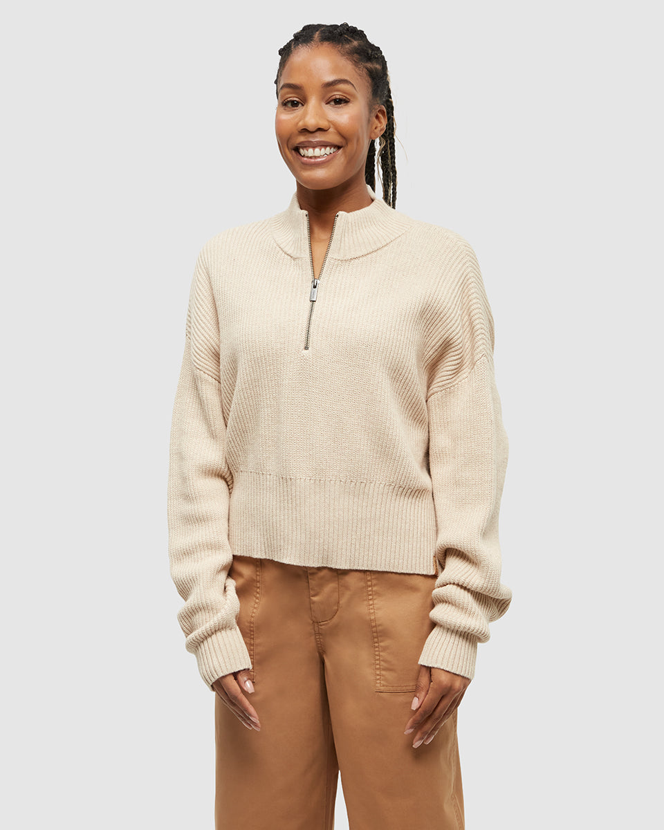 Tentree Women's Vista Sweater - Warm Oak Heather