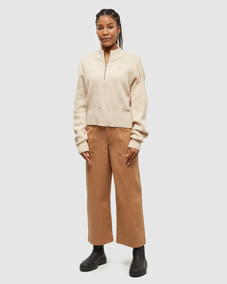 Tentree Women's Vista Sweater - Warm Oak Heather
