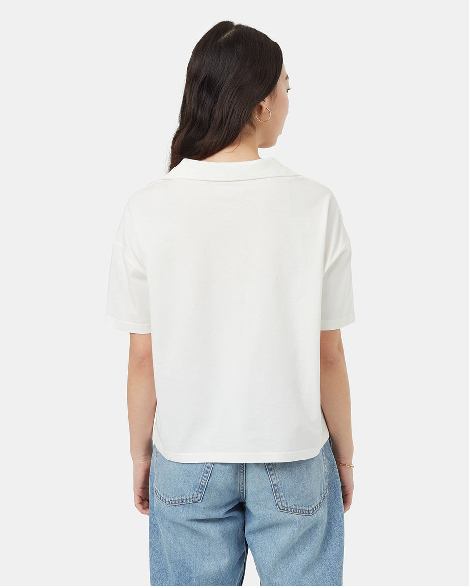 Tentree Women's Oversized Polo Shirt - Undyed