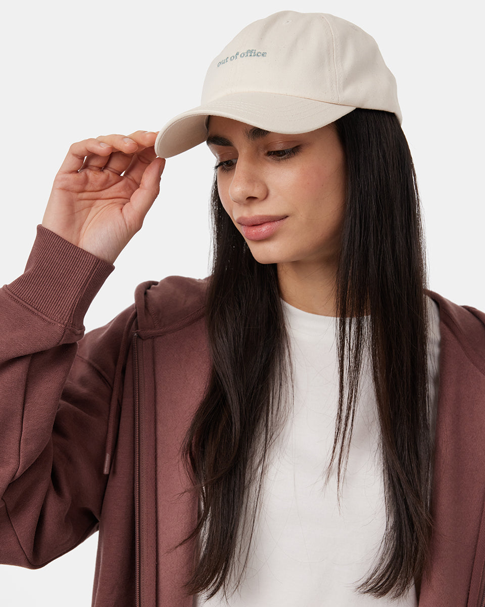 Tentree Slogan Peak Hat - Undyed Out Of Office
