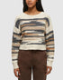 Tentree Women's Prospect Sweater - Warm Oak Heather Abstract Stripe