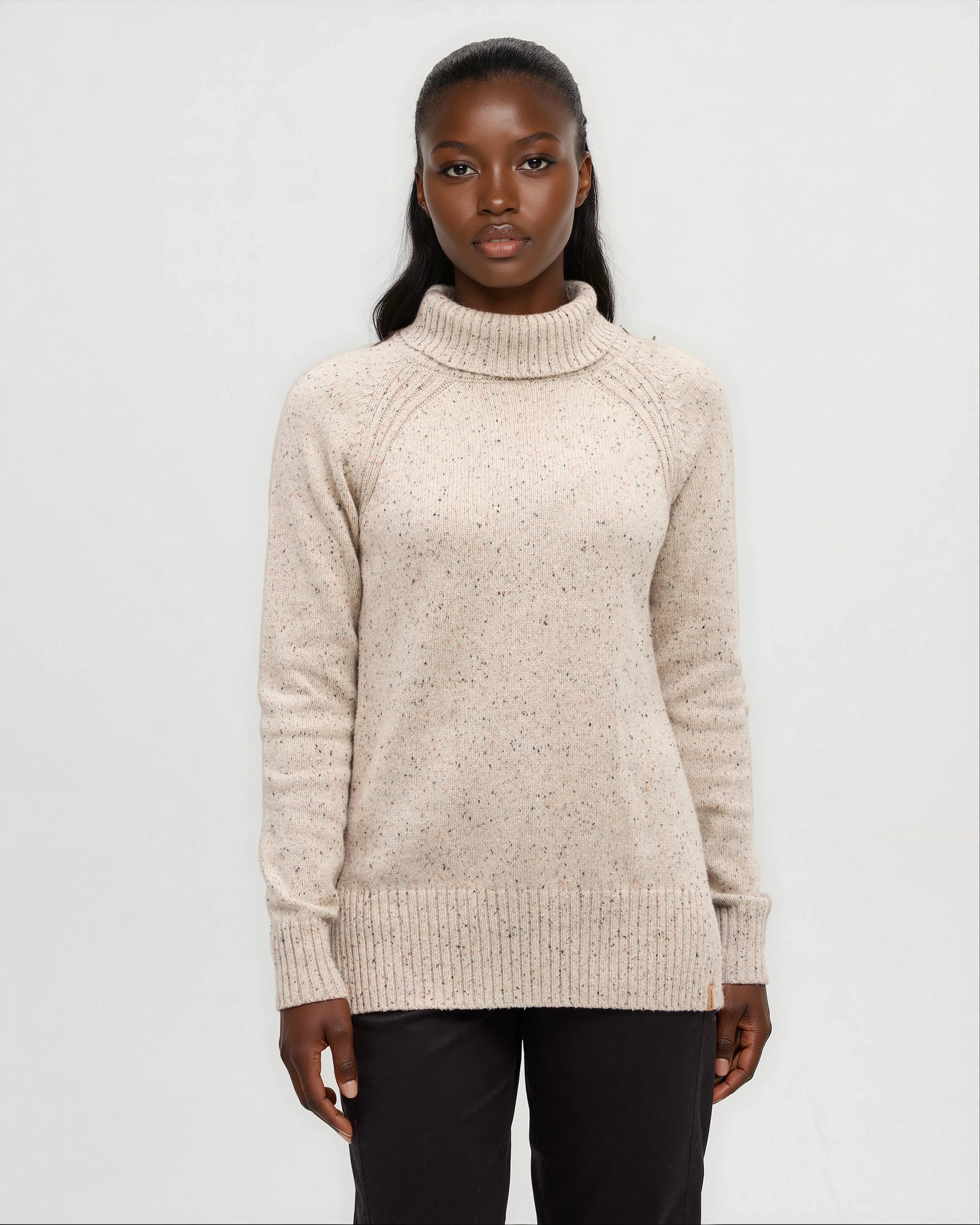 Tentree Women's Spokane Fleck Sweater - Pale Oak Heather Fleck