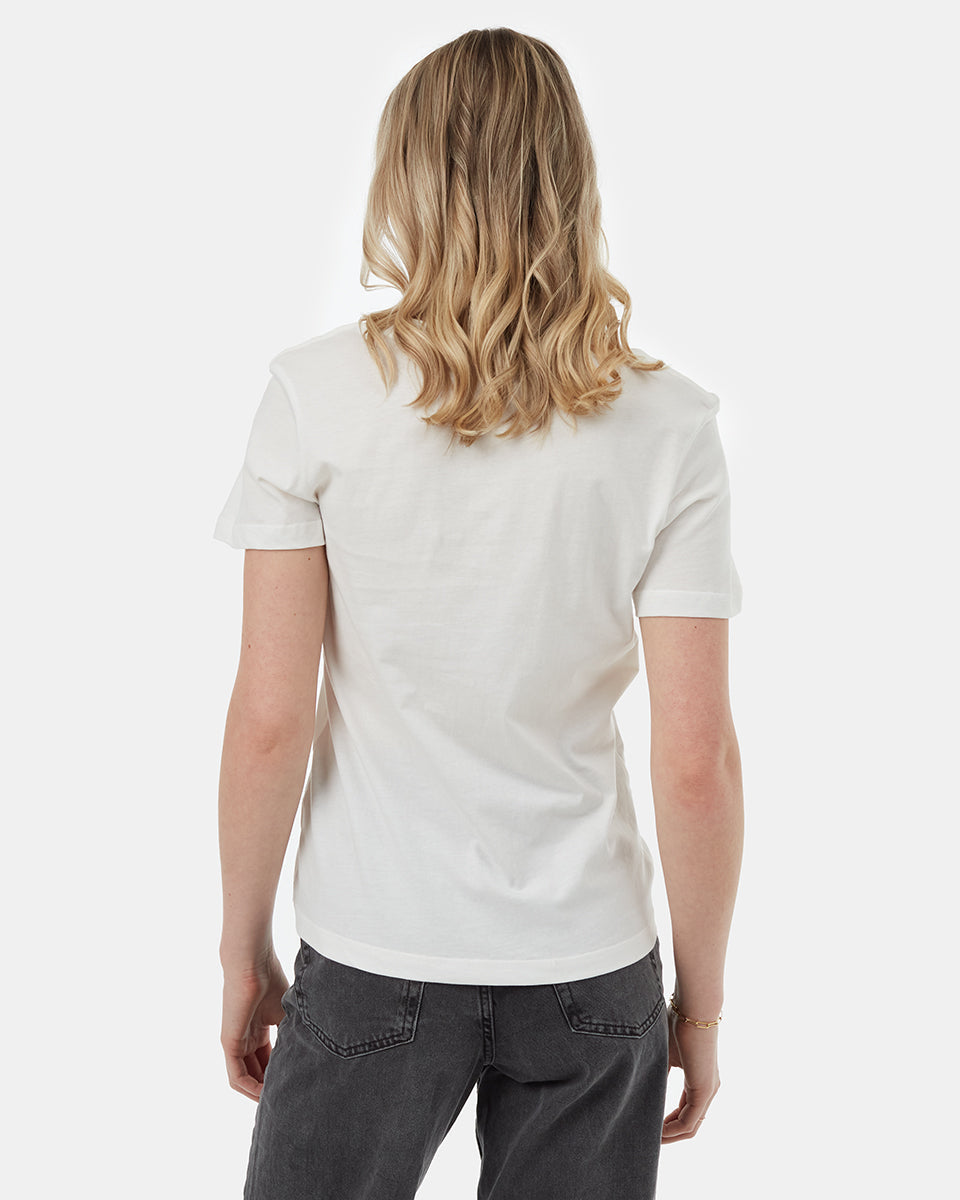 Tentree Women's Regenerative Cotton V-Neck T-Shirt - Undyed