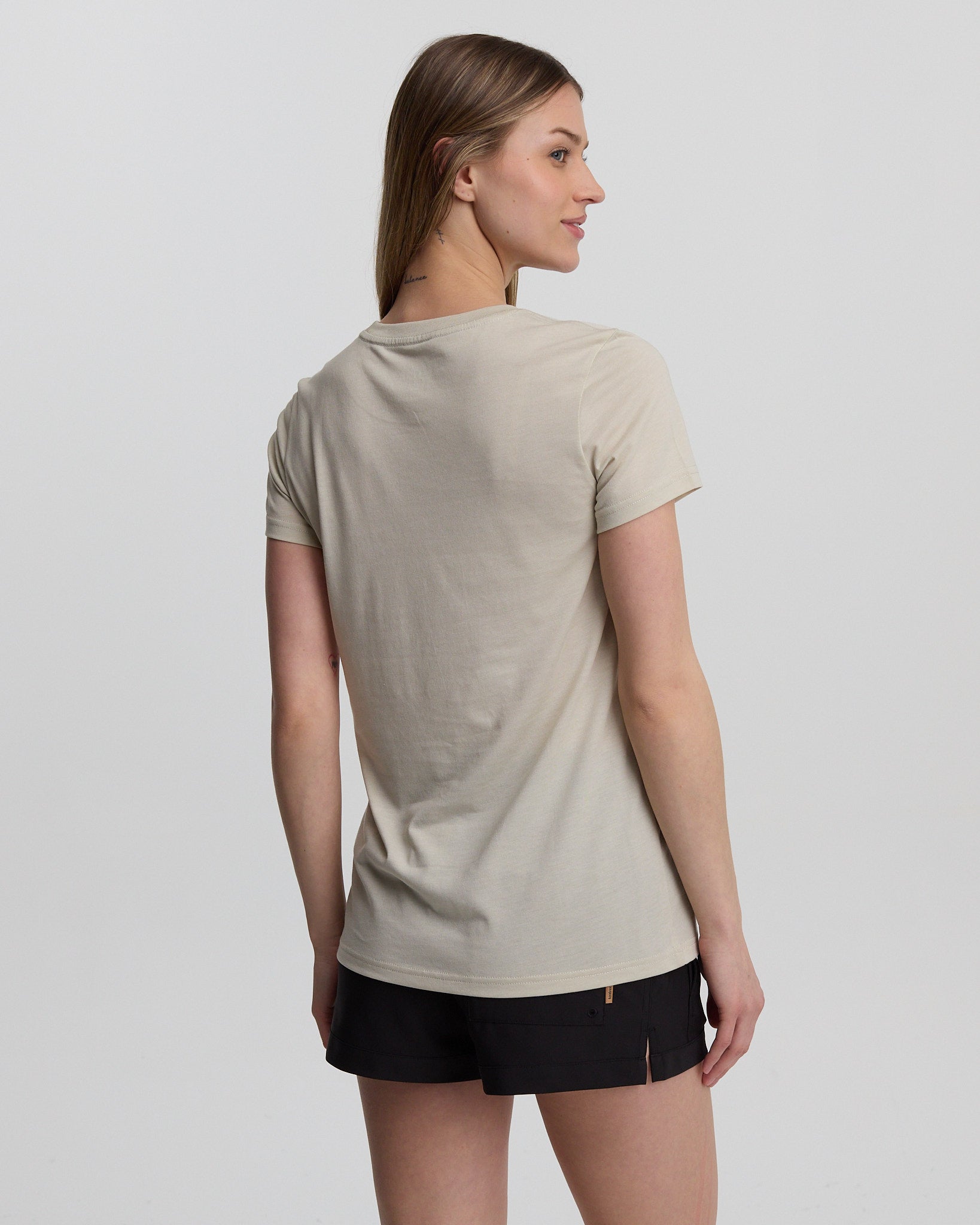 Tentree Women's Juniper T-Shirt - Sand Stone Heather White