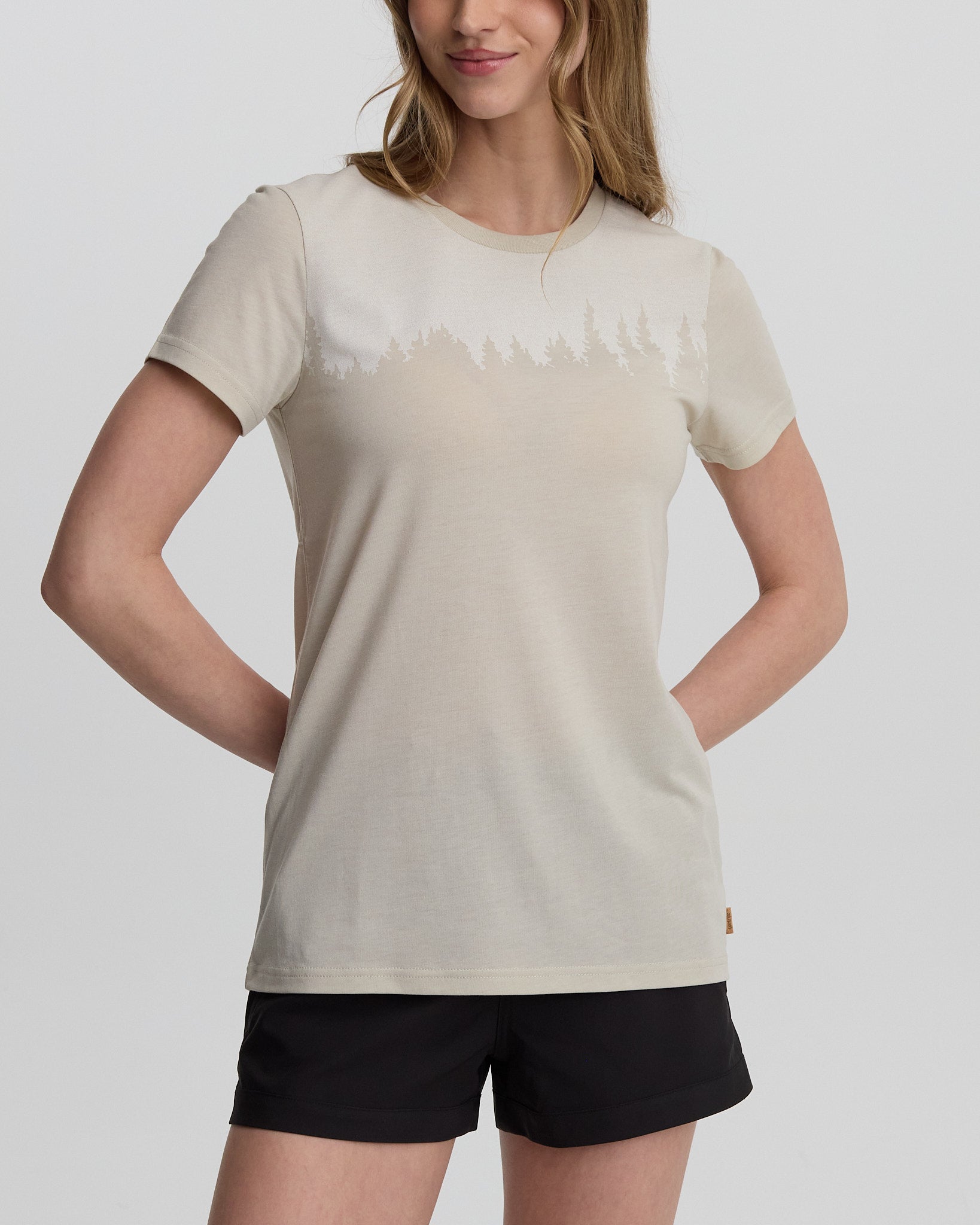 Tentree Women's Juniper T-Shirt - Sand Stone Heather White