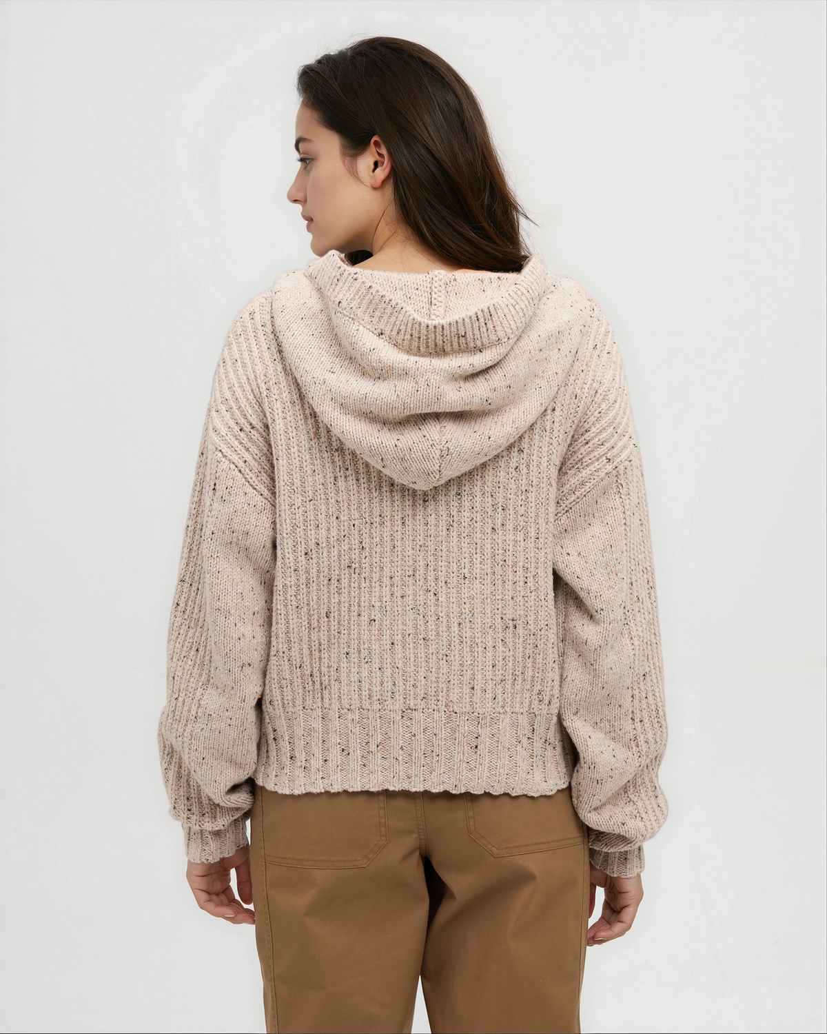 Tentree Women's Temple Fleck Sweater - Pale Oak Heather Fleck