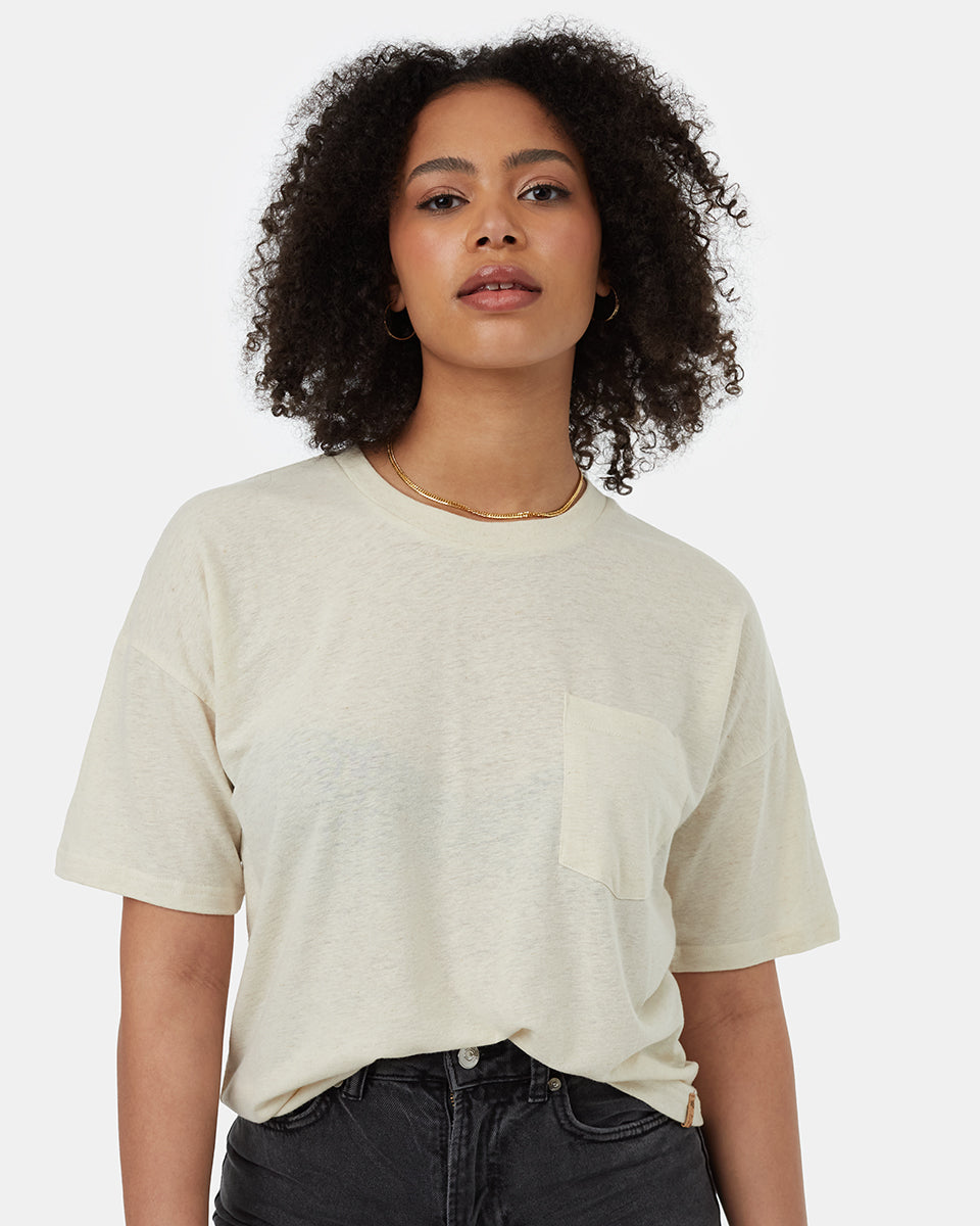 Tentree Women's Hemp Pocket T-Shirt - Undyed