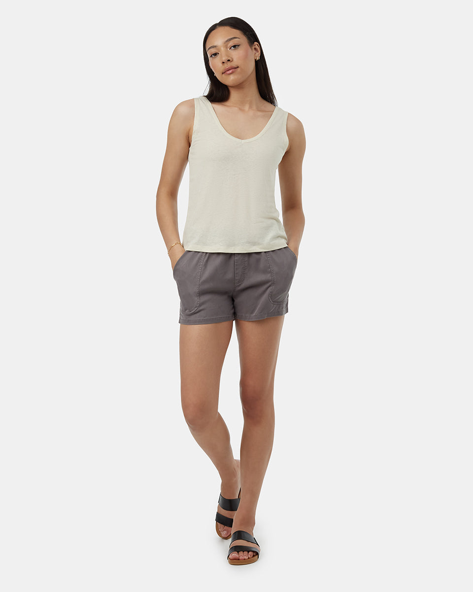 Tentree Women's Double V Hemp Tank - Undyed