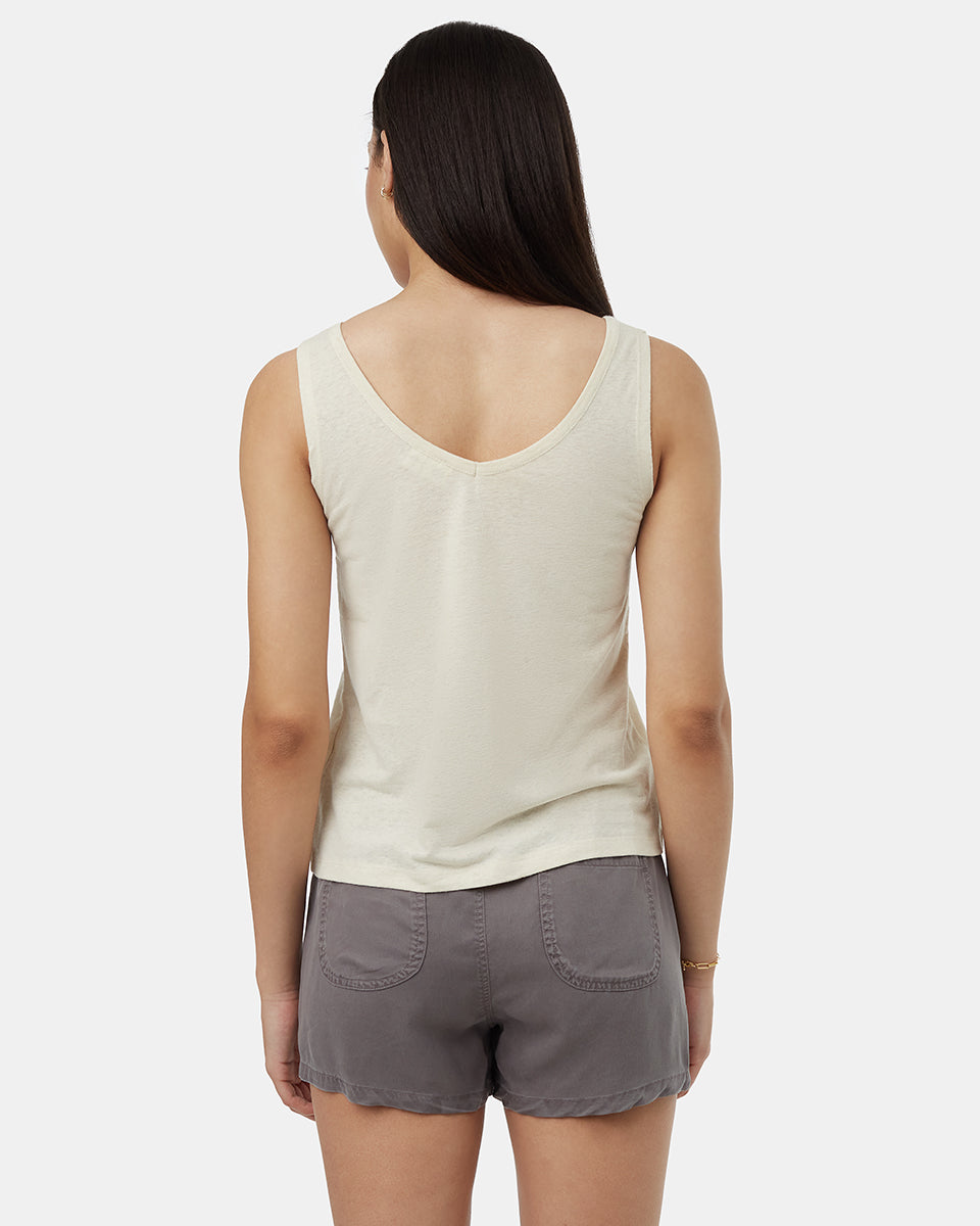 Tentree Women's Double V Hemp Tank - Undyed