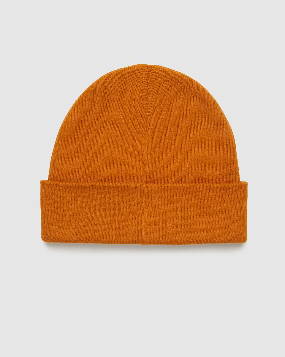 Tentree Kurt Juniper Patch Beanie - Burnt Caramel Cork Patch