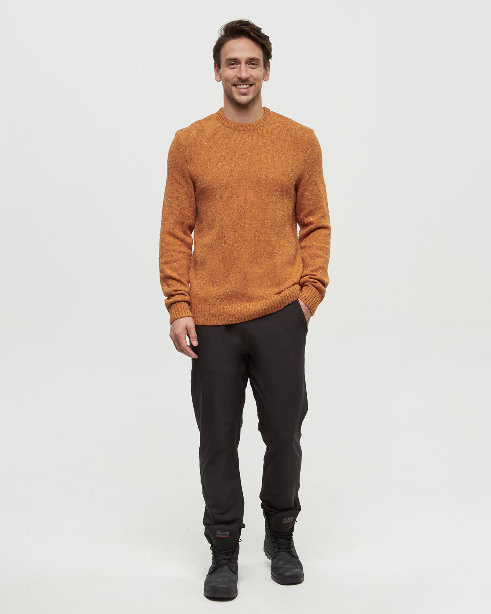 Tentree Men's Rambler Sweater - Burnt Caramel Nep