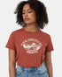 Tentree Women's Outdoors Awaits T-Shirt - Baked Clay Cloud White