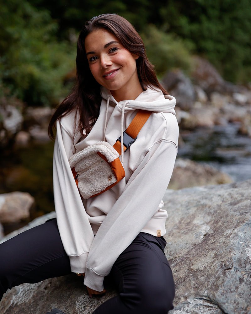 Tentree Valdes Hip Pack - Burnt Caramel Warm Oak