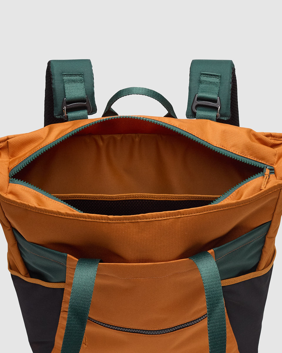 Tentree Gibsons Tote Pack - Burnt Caramel Forest Pine