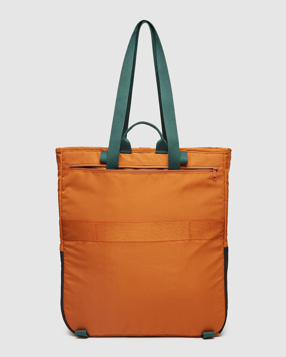 Tentree Gibsons Tote Pack - Burnt Caramel Forest Pine