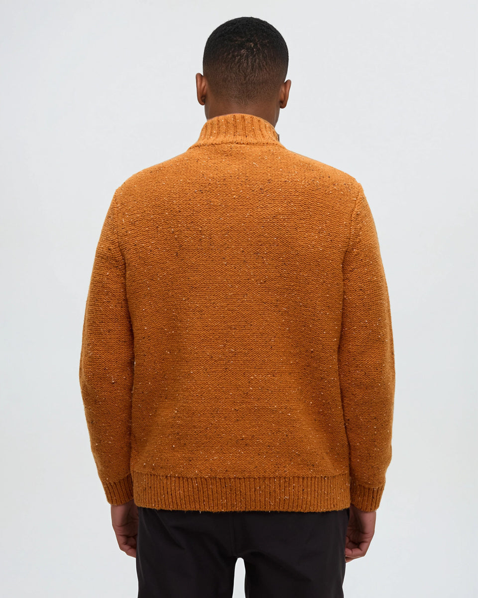 Tentree Men's Conrad Fleck Sweater - Burnt Caramel Nep
