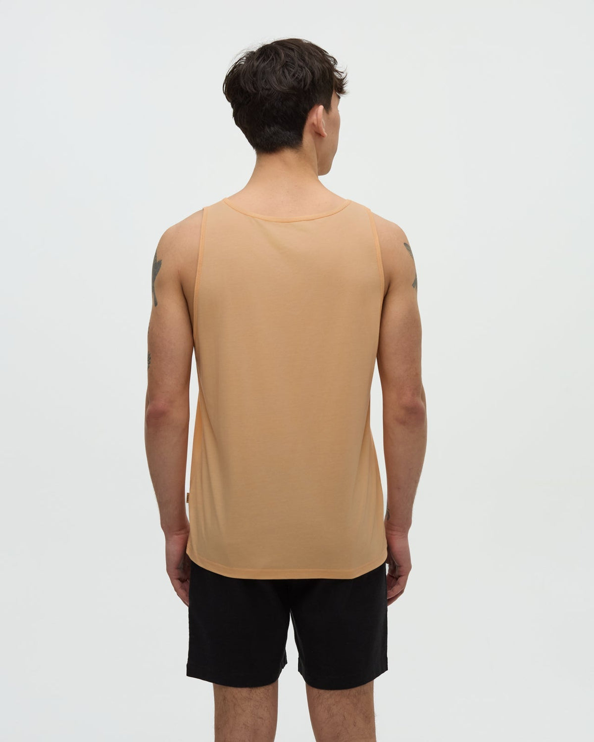 Tentree Men's Weekend Wave Tank - Orange Sherbet Heather Nightfall