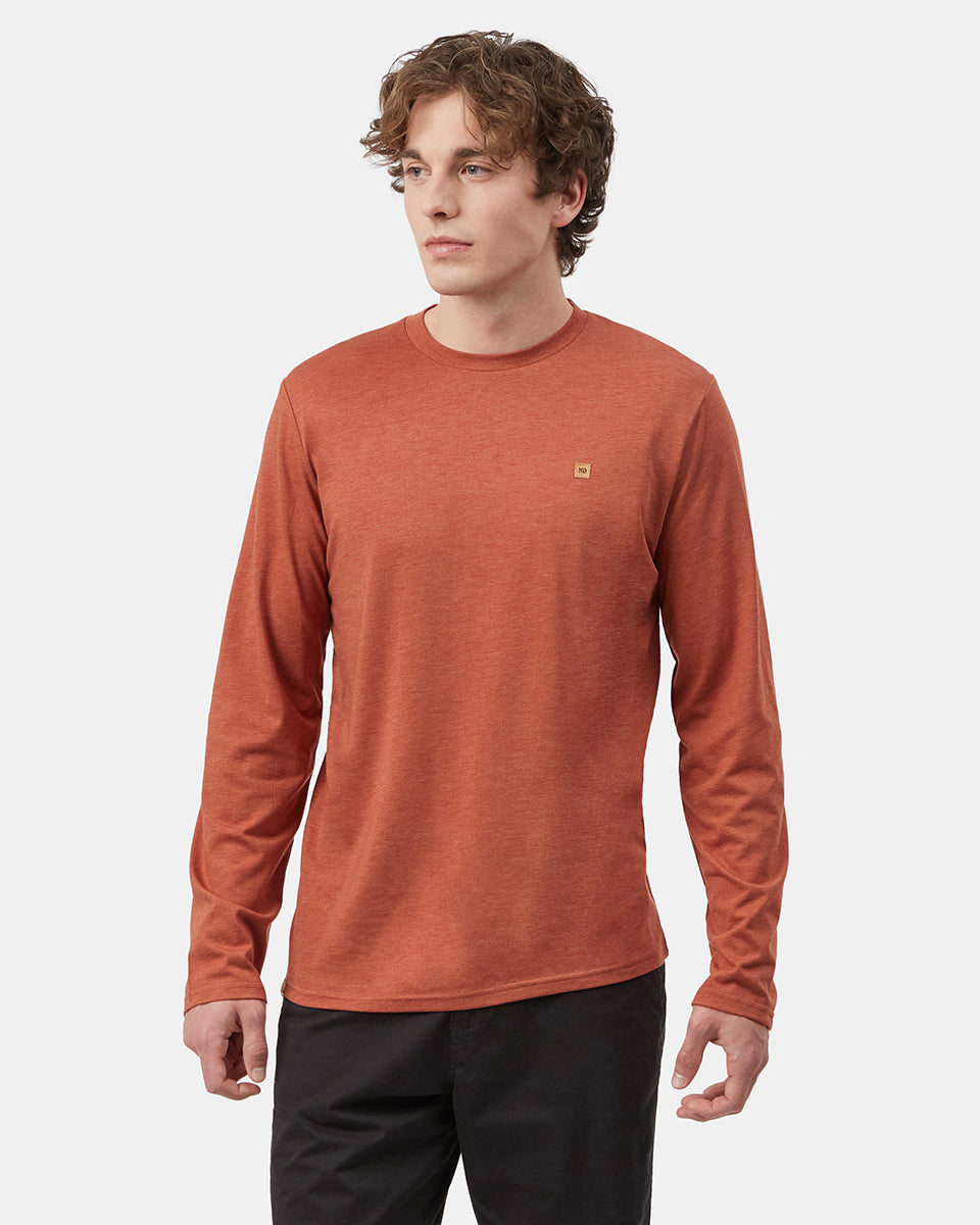 Tentree TreeBlend Baker Longsleeve - Baked Clay Heather
