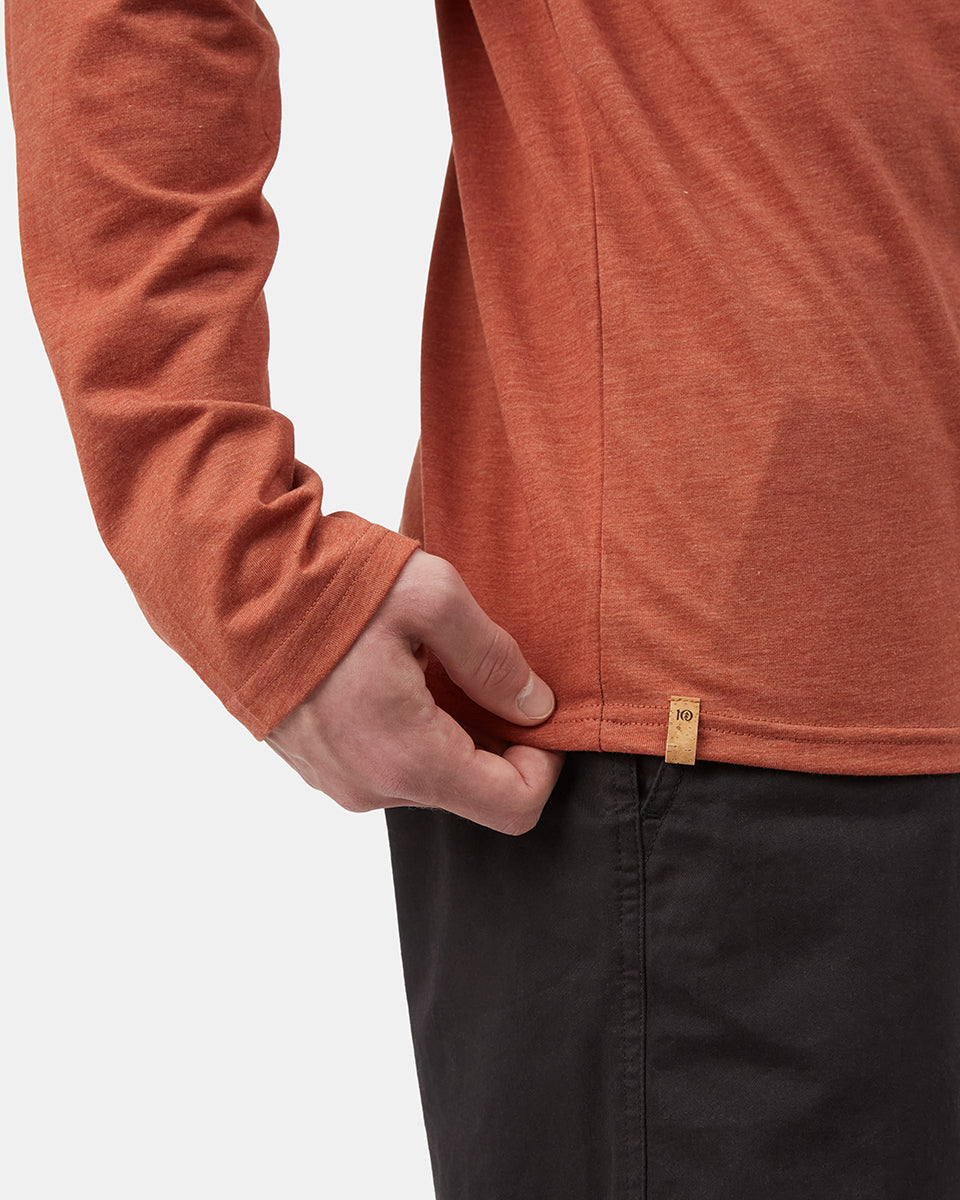 Tentree TreeBlend Baker Longsleeve - Baked Clay Heather