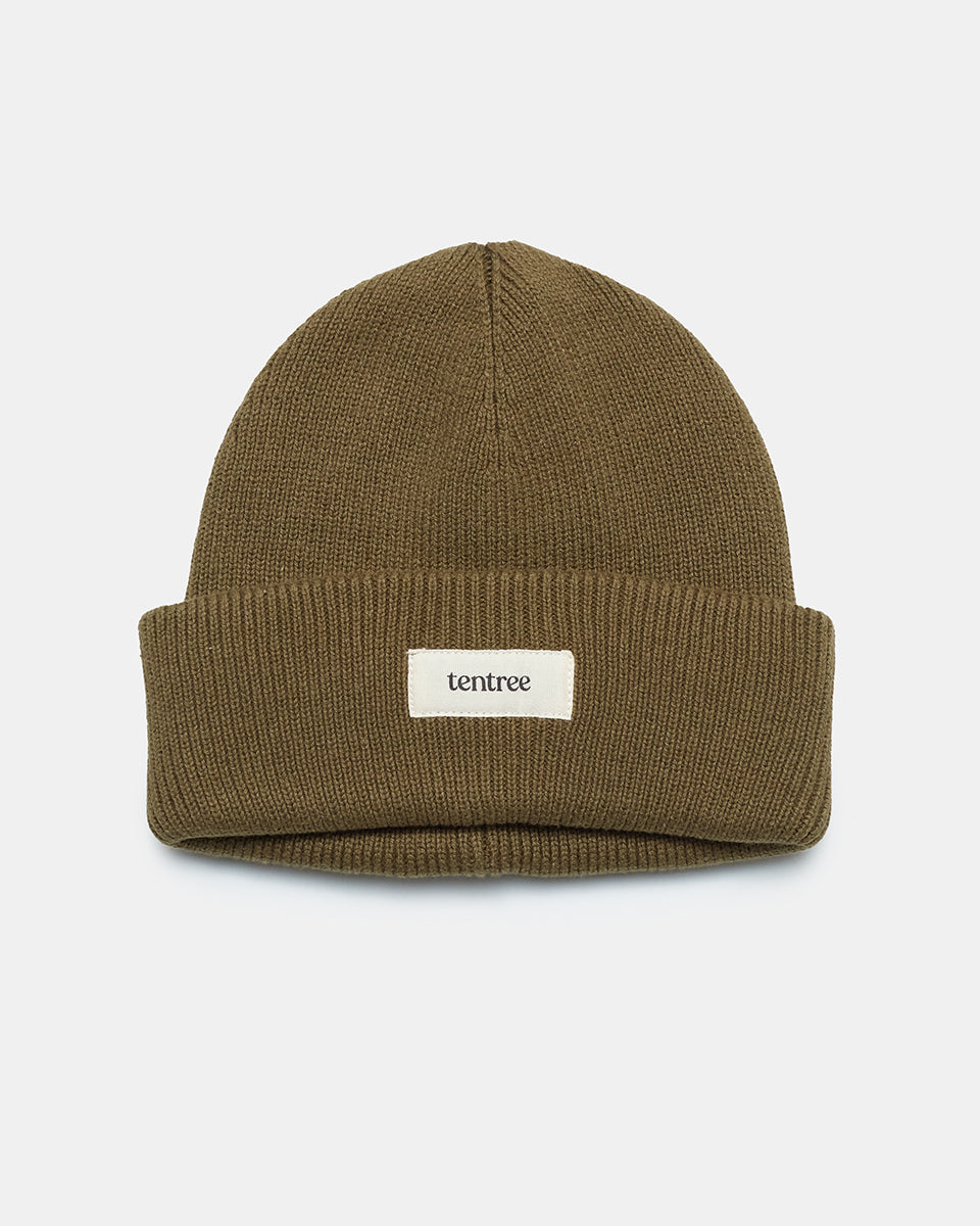 Tentree Kids Cotton Beanie - Uniform Green