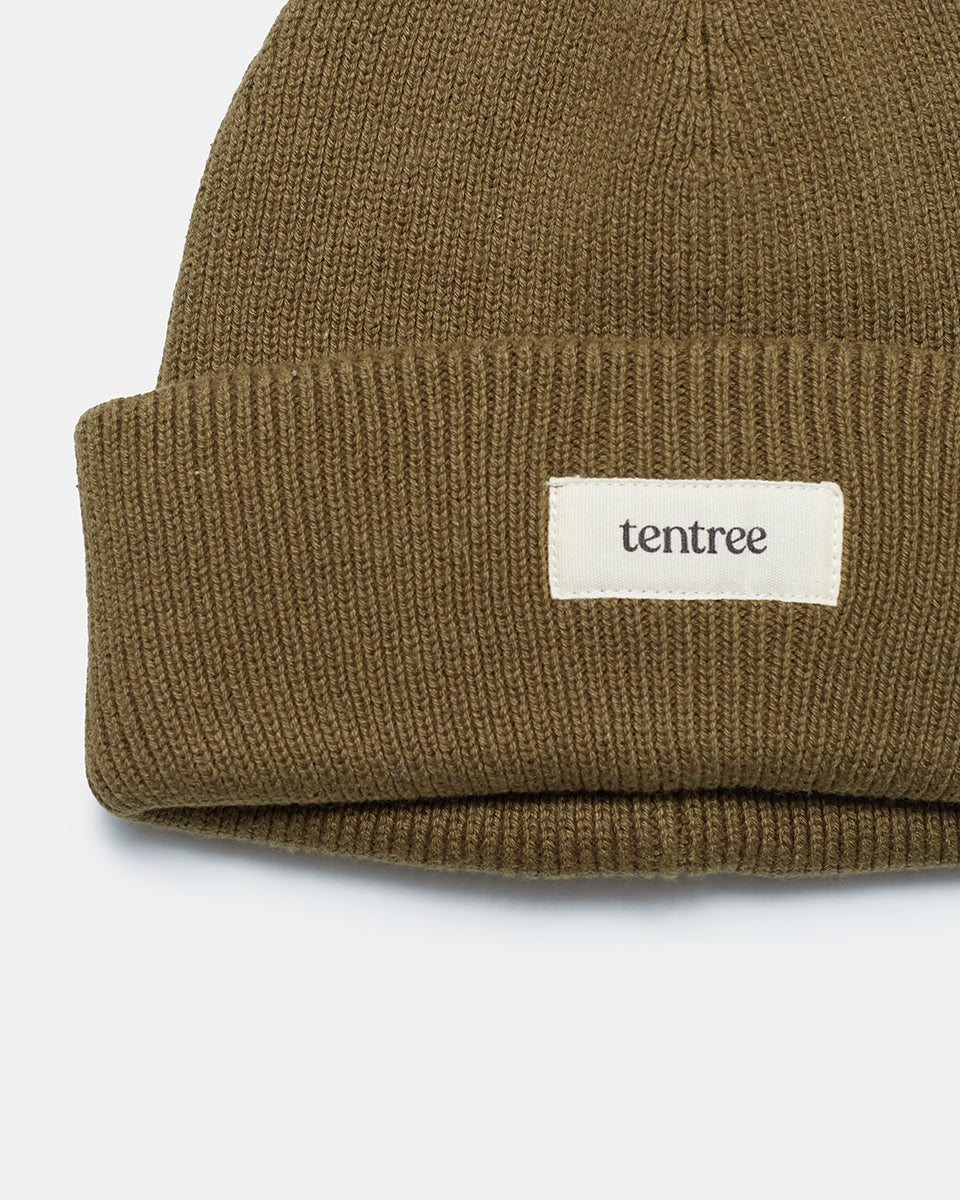 Tentree Kids Cotton Beanie - Uniform Green