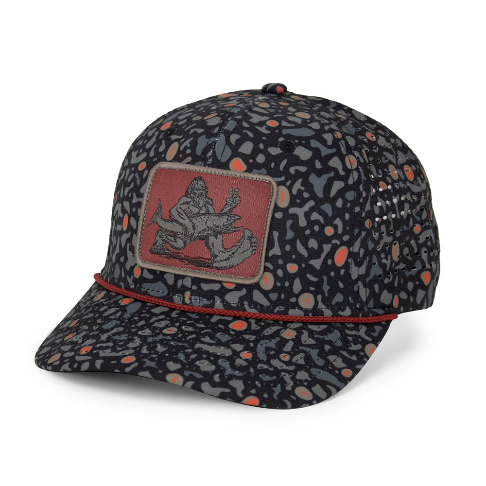 Big Foot Squatch Perforated Fishing 6-Panel Rope Cap by Paramount Outdoors