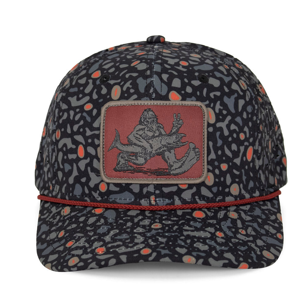 Big Foot Squatch Perforated Fishing 6-Panel Rope Cap by Paramount Outdoors