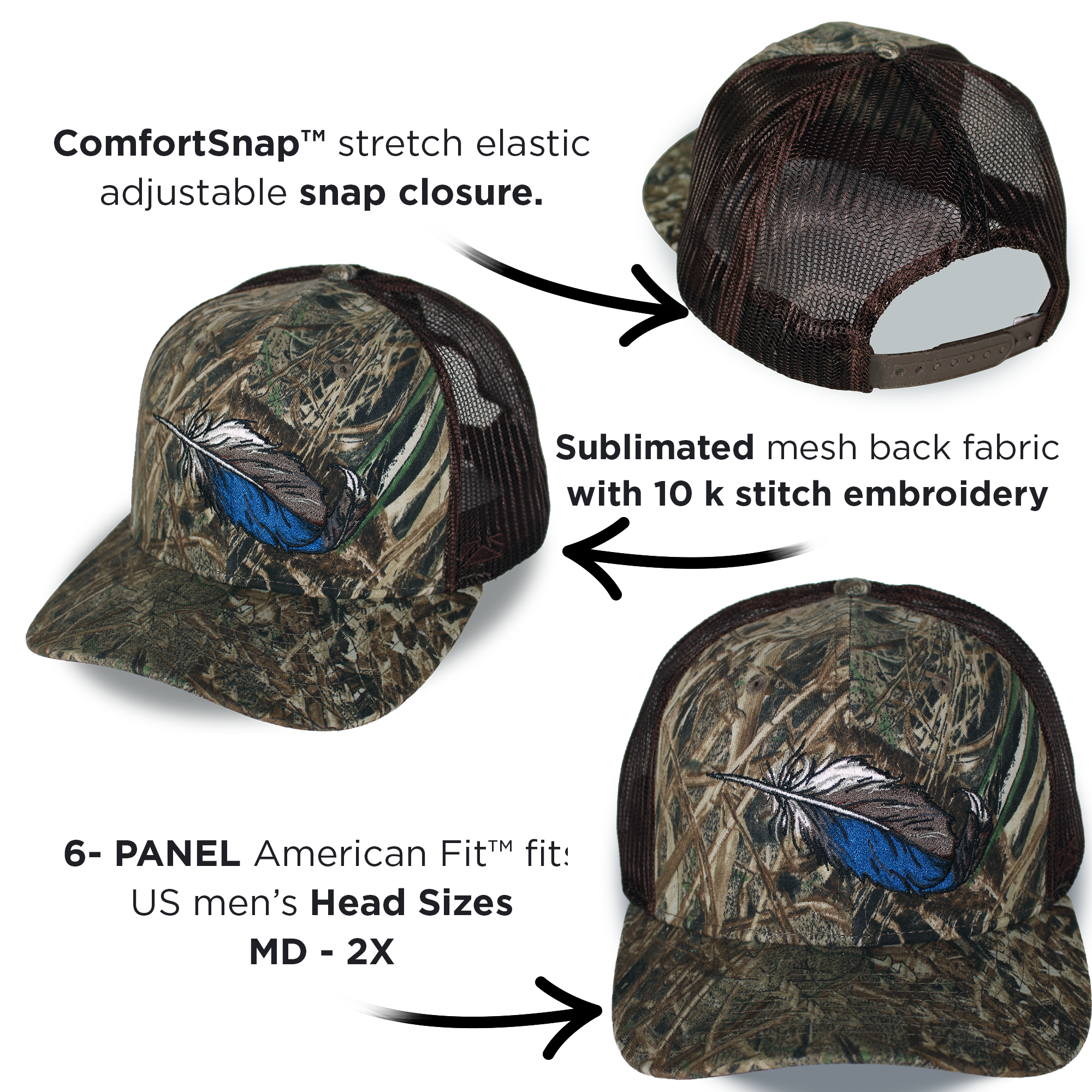 Paramount Outdoors Duck Feather Riverside Trucker Cap – product view 7