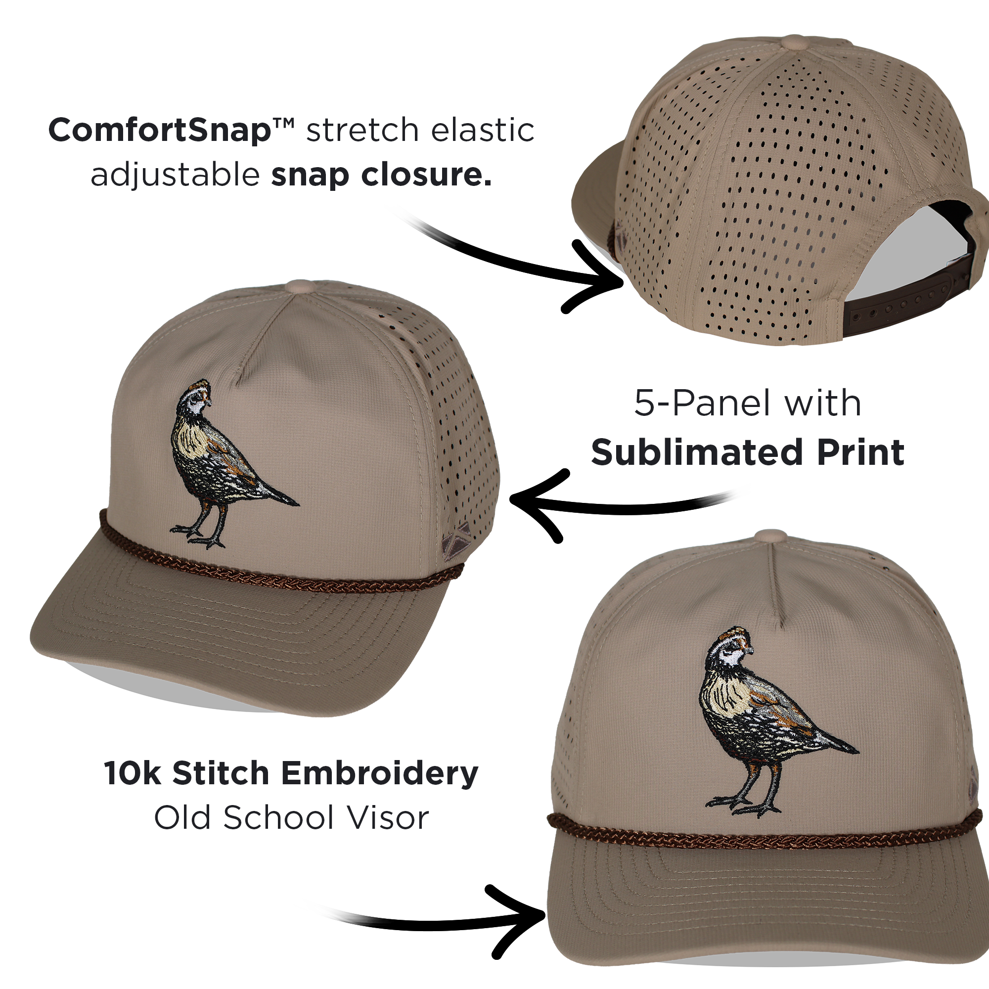 Paramount Outdoors Bobwhite Quail Rope Cap – product view 7