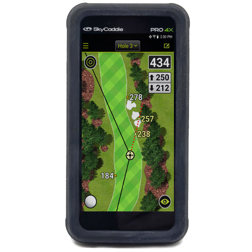 SkyCaddie PRO 4X Black Silicone Skin with Belt Clip