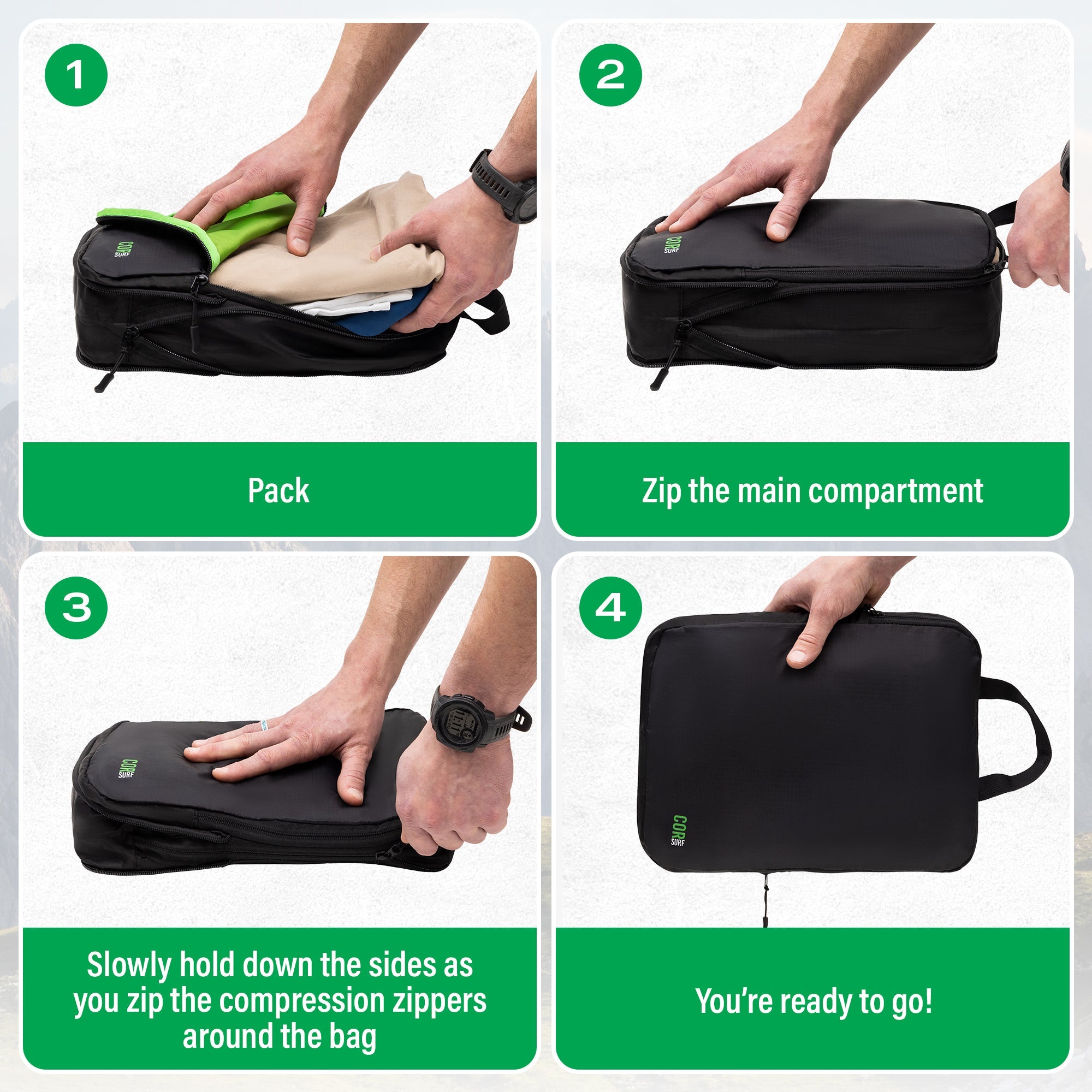 COR Surf Compression Packing Cube Set — view 4