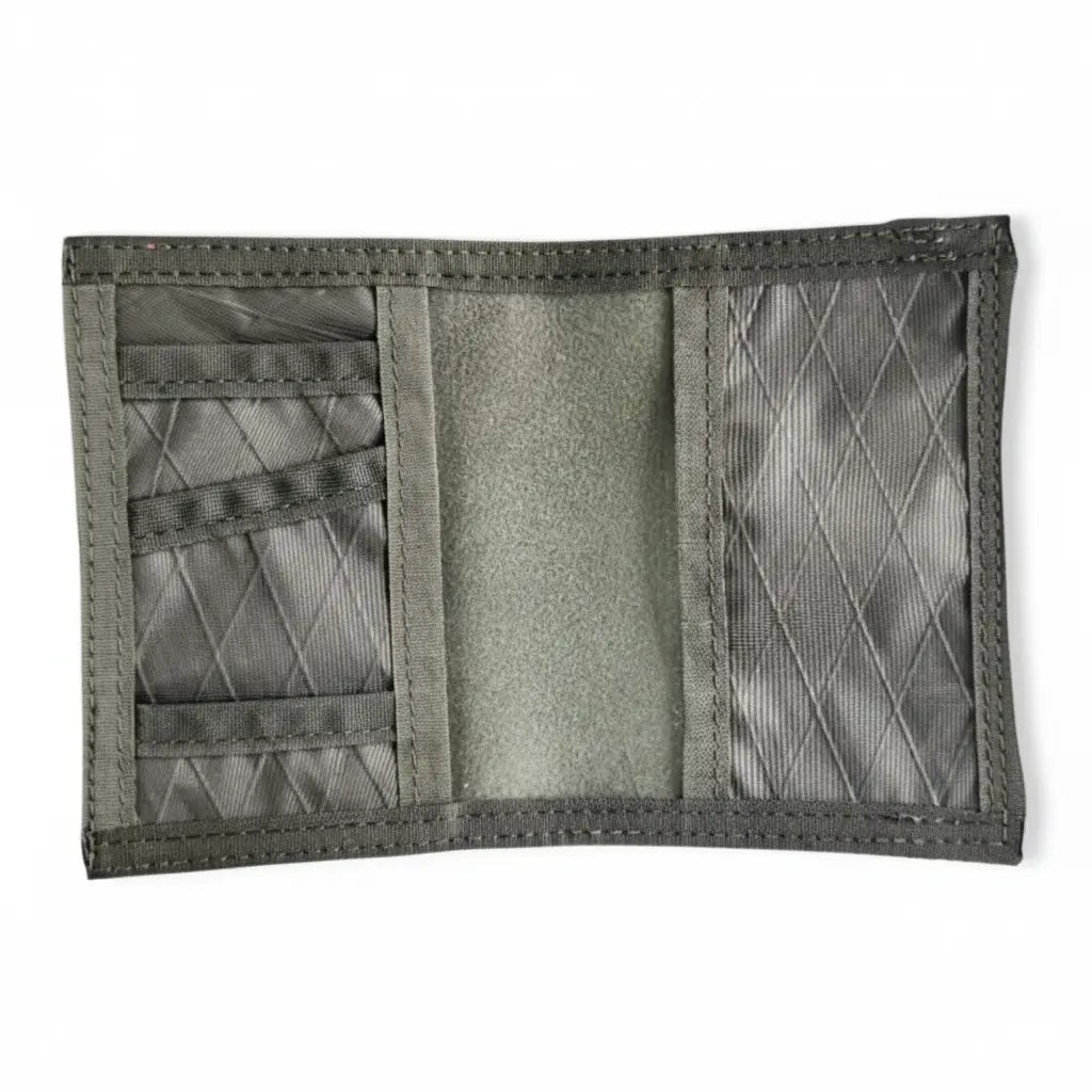 Recycled Firefighter Passport Notebook Wallet – Combat Boot Leather Edition — product view 4