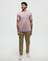Tentree Men's Juniper Cork Patch T-Shirt - Vintage Mauve Heather Cork Patch