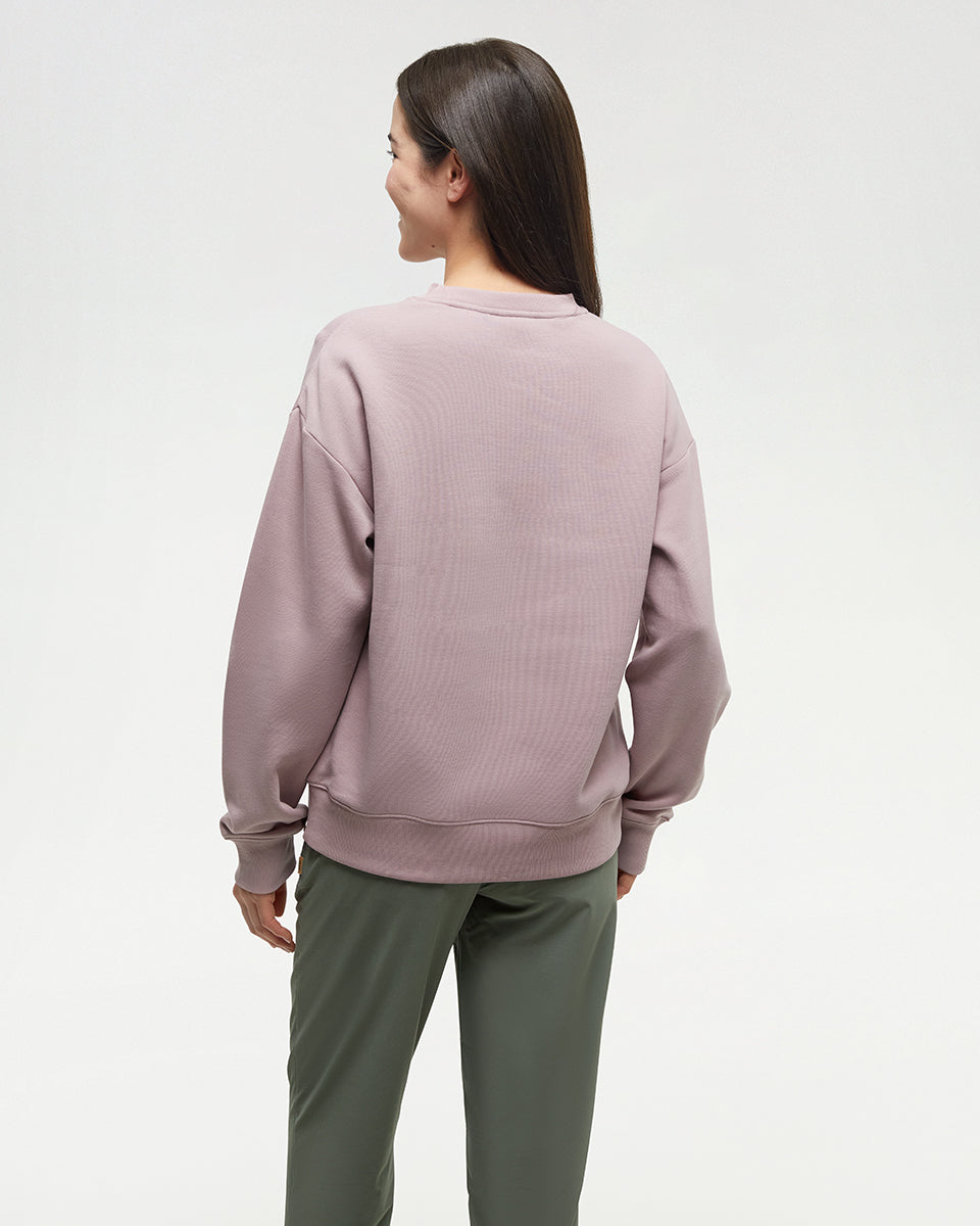 Tentree Women's Plant Club Crew - Vintage Mauve Vintage White